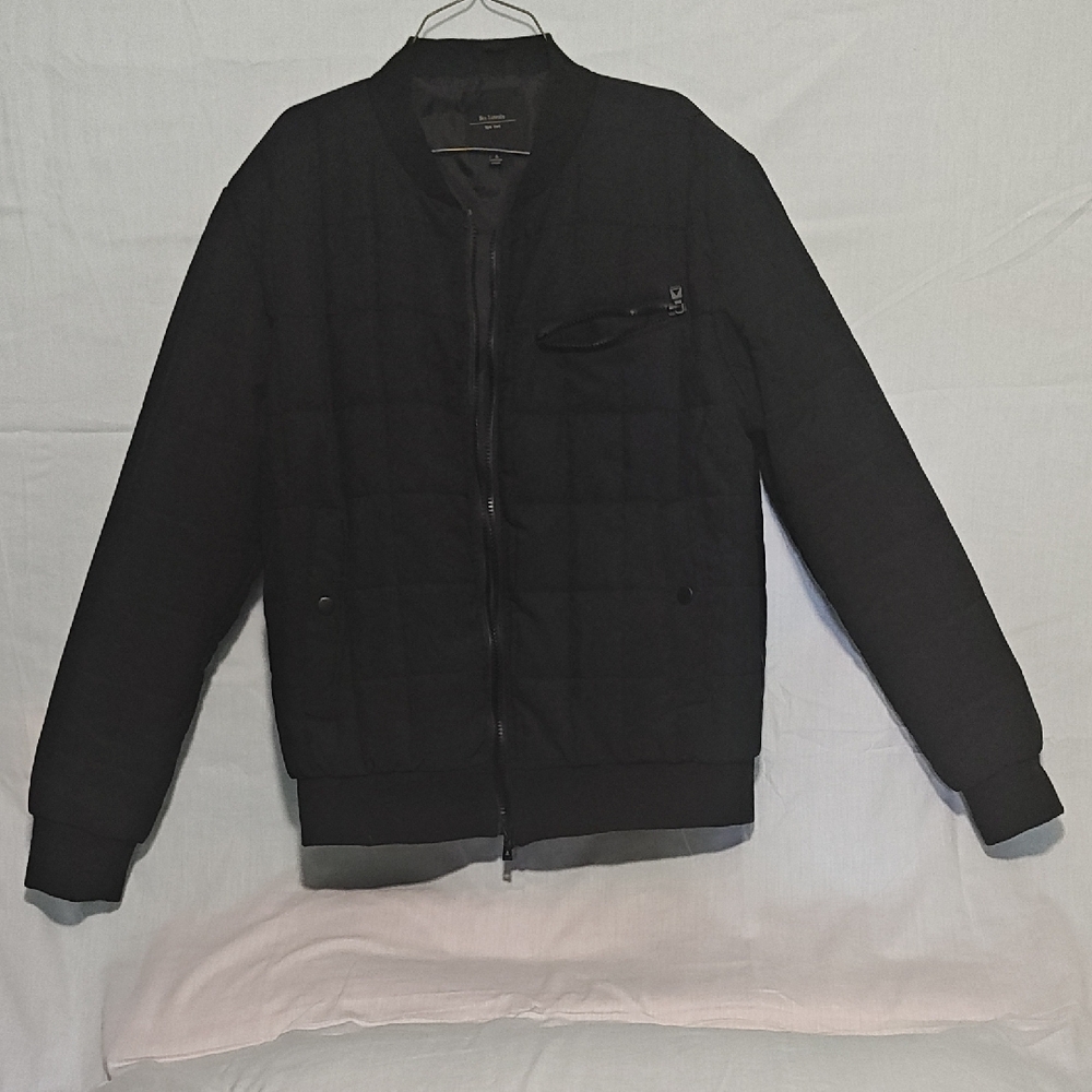 Men's Quilted Black Bomber Jacket